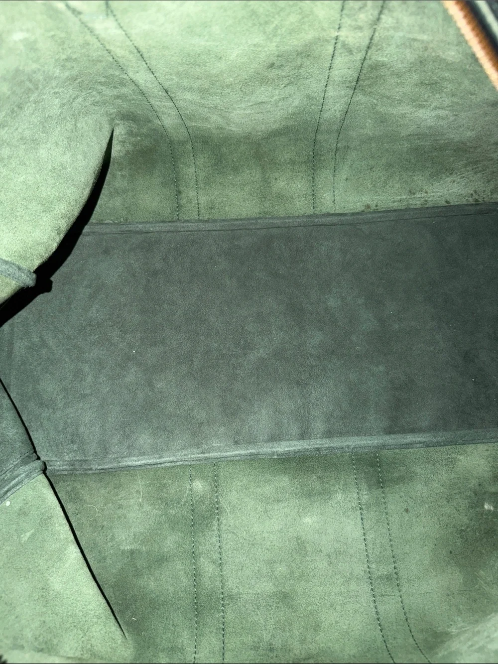 Louis Vuitton Green Leather Travel Duffel with Gold-Tone Hardware .